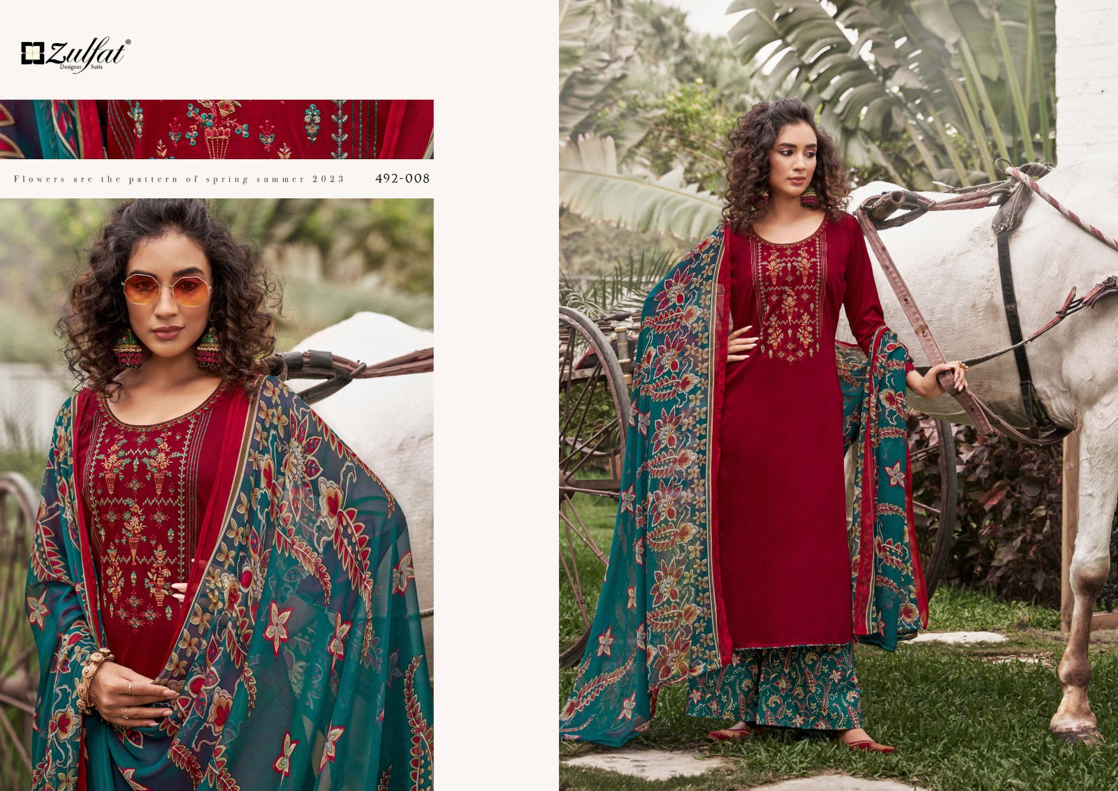 Mandakini 492 By Zulfat 001-010Cotton Dress Material Catalog